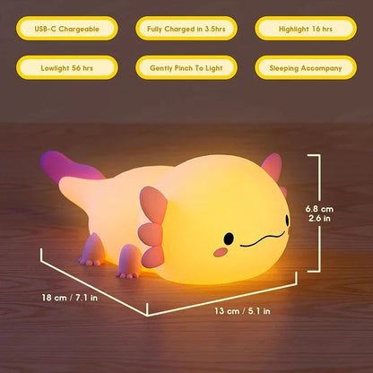 🌟 Niedliches Axolotl-Nachtlicht